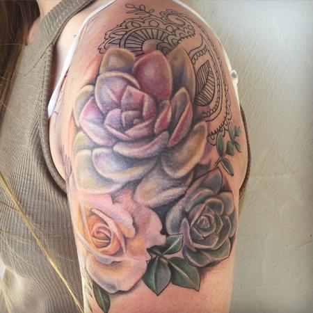 Succulent cap sleeve Tattoo Design Thumbnail