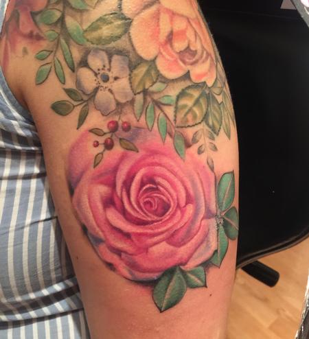 Pink rose Tattoo Design Thumbnail