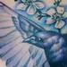 crow and blackberry flowers Tattoo Design Thumbnail
