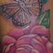 Moths and Peonies  Tattoo Design Thumbnail