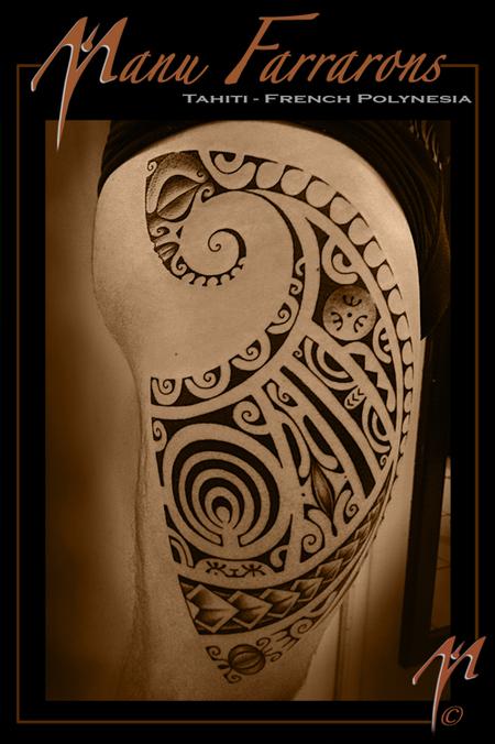tattoo blackwork youtube Manu Farrarons: TattooNOW Tahitian thigh by Freehand tattoo