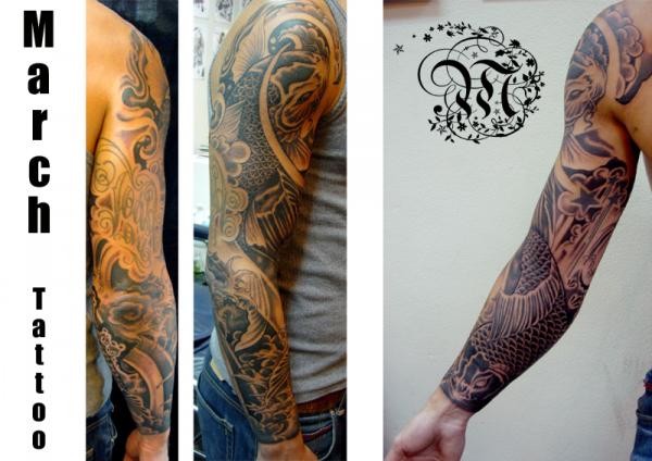 Koi Fish Tattoo click to view large image Keyword Galleries Black and 