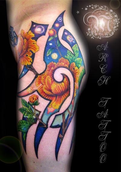 Custom Lotus flower tattoo
