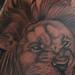 Tattoos - realistic black and gray portrait of a lion - 64295