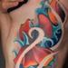 Tattoos - Color flower custom side tattoo - 58780