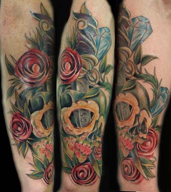 sugar skull and roses sugar skull tattoo. sugar skull and roses