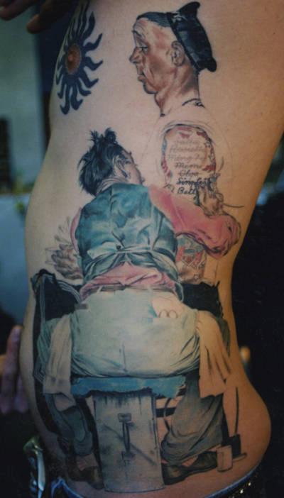 Norman Rockwell Tattoo