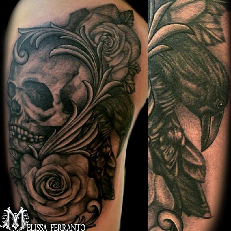 tattoos by melissa ferranto tattoos flower raven and tattoos by melissa ferranto tattoos flower raven and