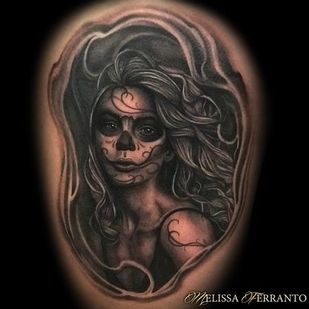 Day of the Dead Portrait  Tattoo Design Thumbnail