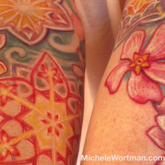 Michele Wortman - Mallorys Mandala and flowers