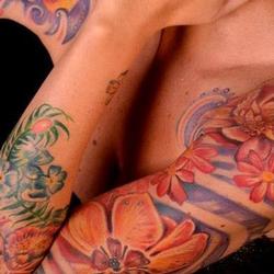 Tattoos - Lisas  Feathers and Flowers bodyset - 91888