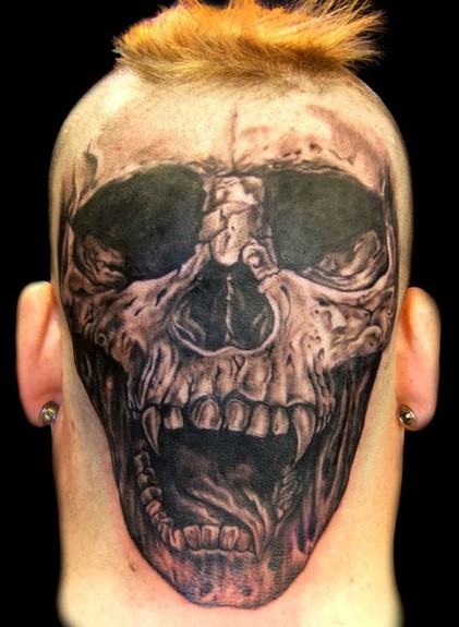 Mathew Clarke - Head Skull Tattoo