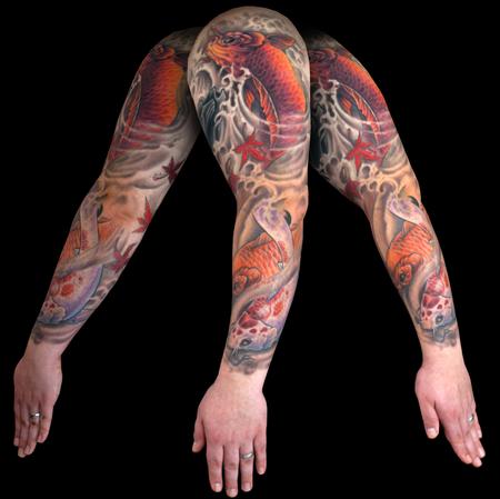 Mathew Clarke - Bens Koi tattoo