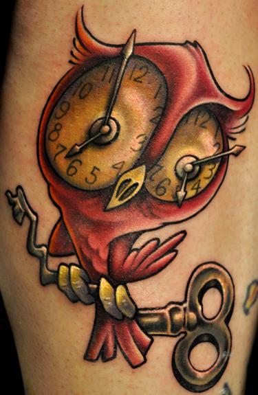 Mathew Clarke - Owl tattoo, done in Philly 2001
