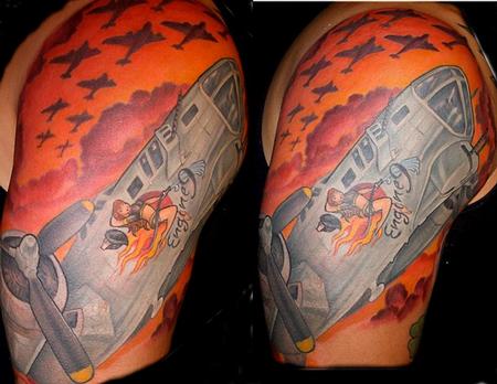 Mike Boissoneault - b-29 bomber half sleeve