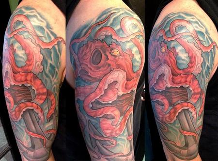 Mike Boissoneault - octopus/anchor half sleeve