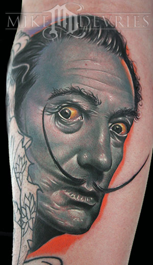 Mike DeVries Dali Leave Comment Keyword Galleries Color Tattoos 