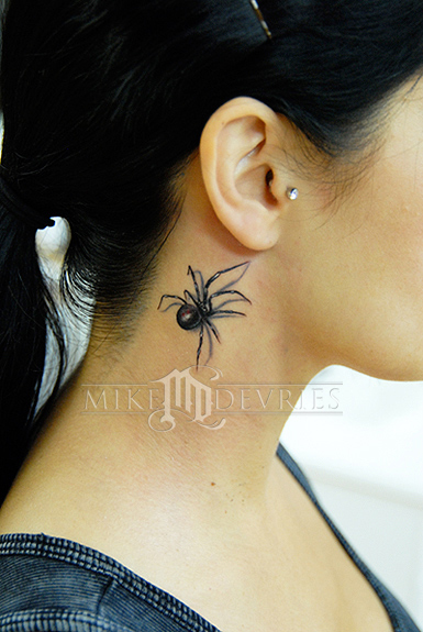 Mike DeVries Black Widow Tattoo Leave Comment