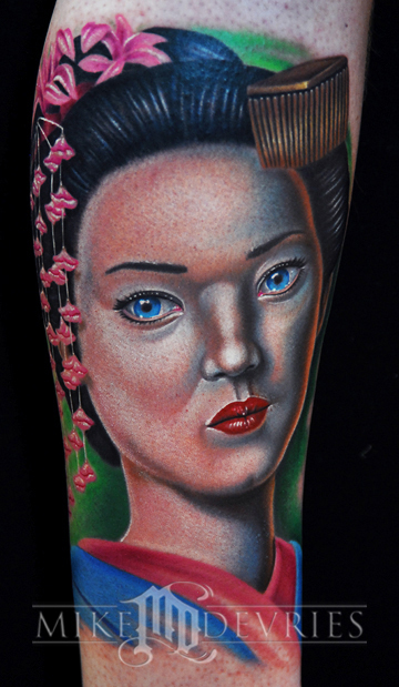Mike DeVries Geisha Leave Comment Keyword Galleries Color Tattoos 