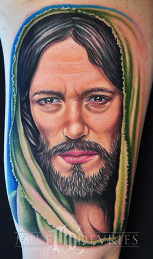 Mike DeVries Jesus Leave Comment Keyword Galleries Color Tattoos