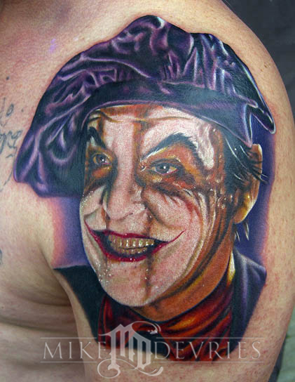 Mike DeVries The Joker Leave Comment Keyword Galleries Color Tattoos 