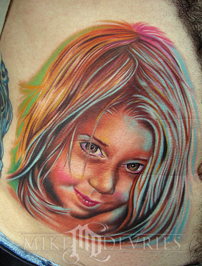 Tattoos New School daughter portrait Now viewing image 6 of 7 previous 