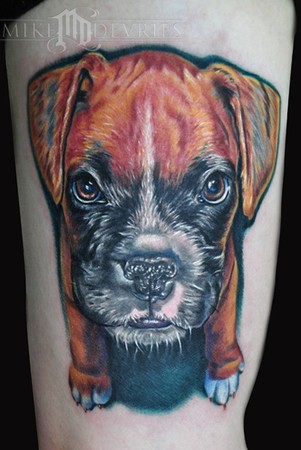 Mike DeVries Dog Tattoo Large Image Leave Comment