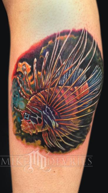 Lion Fish Tattoo done at the Sydney Tattoo Convention 2011