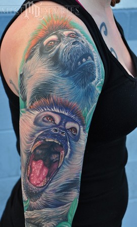 Mike DeVries Monkey Tattoos Large Image Leave Comment