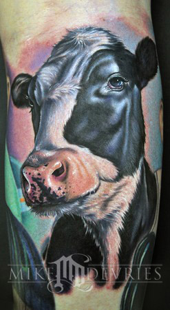 Mike DeVries - Cow Tattoo