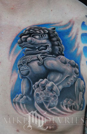  on Comments Foo Dog Statue Chest Piece