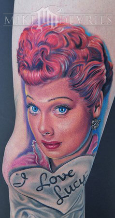 Love Picture Comments on Mike Devries   Tattoos   Portrait   Lucy