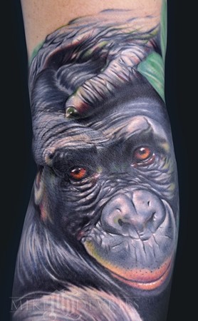 Mike DeVries Monkey Tattoo