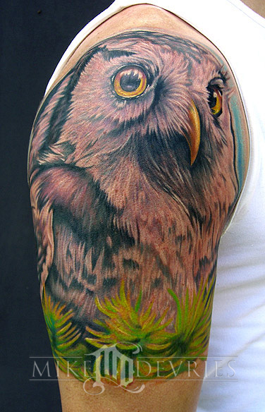 Owl Tattoo Placement Arm Comments My first tattoo I did using traditional