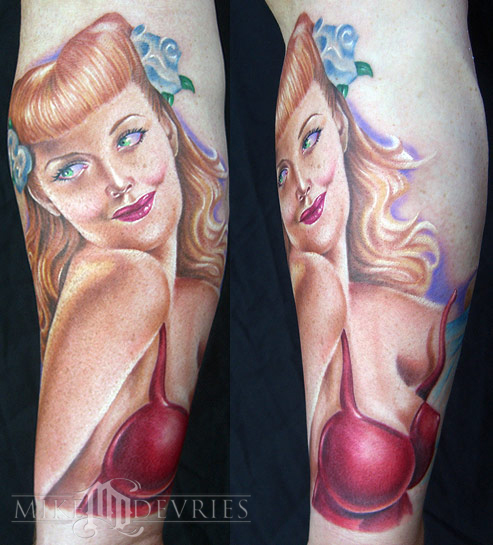 Comments Vargas Pinup tattoopart of sleeve Done in 06