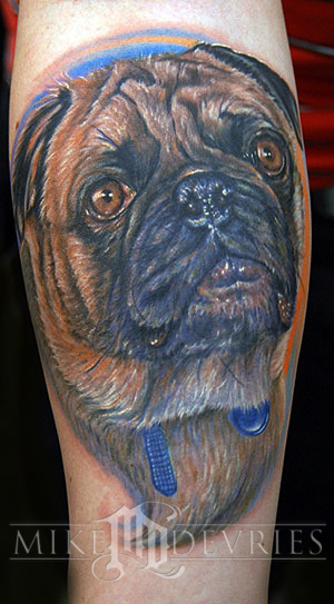 Mike DeVries Pug life Leave Comment Keyword Galleries Color Tattoos 