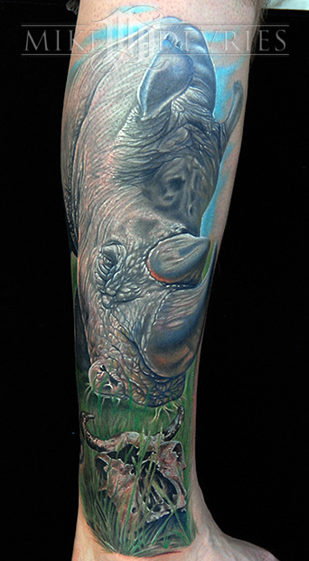 Mike DeVries - Rhino Tattoo