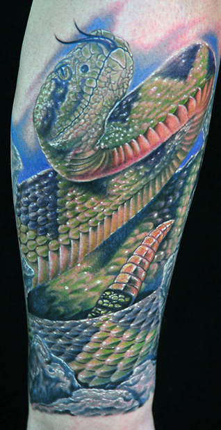 Mike DeVries Snake Leave Comment Keyword Galleries Color Tattoos 