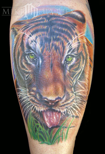 Mike DeVries Tiger Leave Comment Keyword Galleries Color Tattoos 