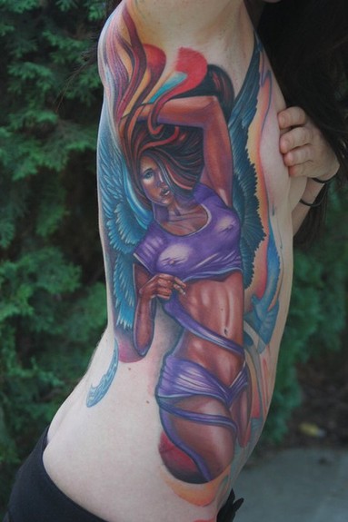 Mike Toth Pin Up Angel Tattoo