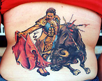 Tattoos - Kim Reed - bull painting repro