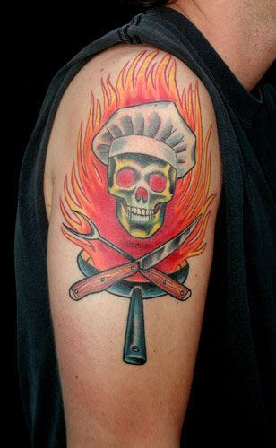 Skull Chef Tattoo