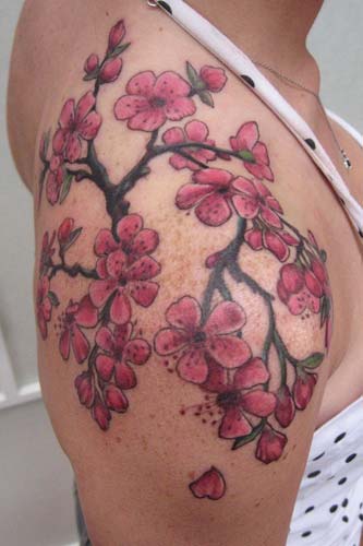 tattoo cherry blossom. tattoo cherry blossom.