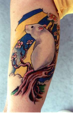 Tattoos - Mouse in Cherry Tree - 14722