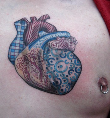 Tattoos - fabric heart - 46438