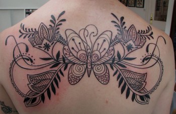 Tattoos - mhendi butterfly - 46439
