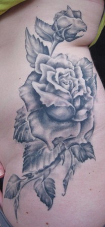 Tattoos - grey roses - 46424