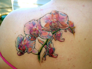 Tattoos - Kim Reed - orchids in bloom