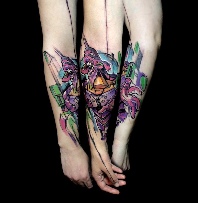 eva 01 neon genesis evangelion by mirco campioni tattoonow eva 01 neon genesis evangelion by mirco campioni tattoonow