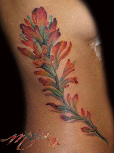 Tattoos - Indian Paint Brush Flower - 68240